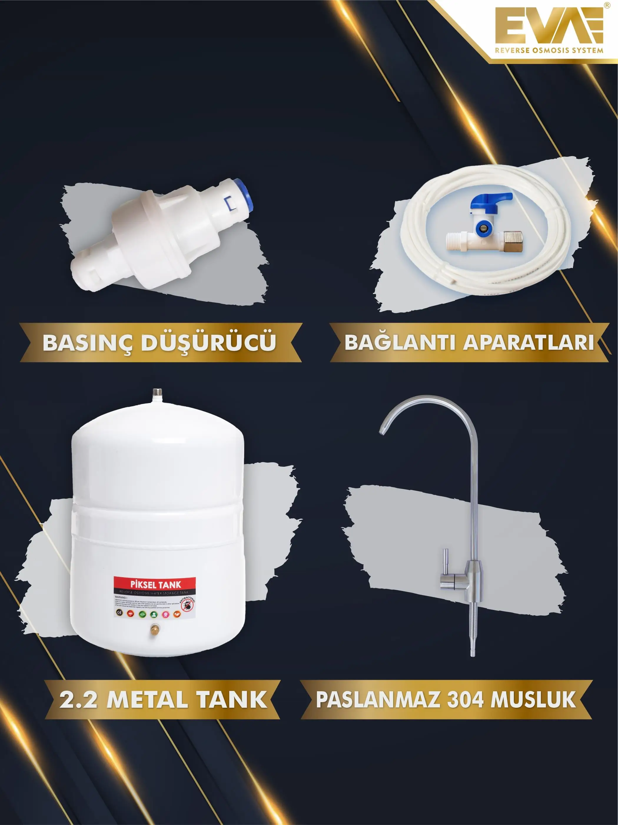 Eva Premium 8.5 Ph Pompalı Alkali Su Arıtma Cihazı Eva Premium 8.5 Ph Pompalı Alkali Su Arıtma Cihazı