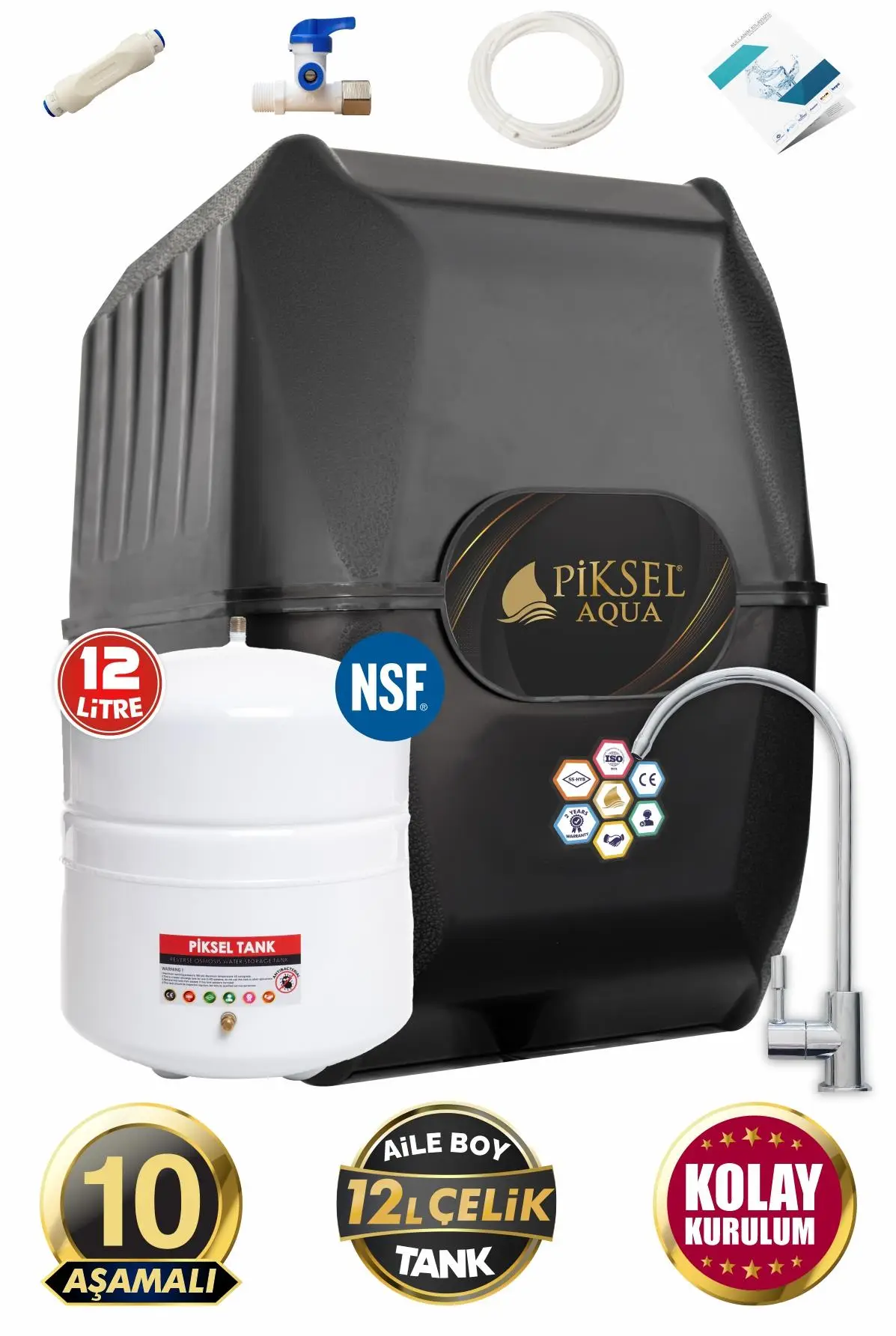 Piksel Aqua 10 Aşamalı Vontron Membranlı Multimineralli Su Arıtma Cihazı Piksel Aqua 10 Aşamalı Vontron Membranlı Multimineralli Su Arıtma Cihazı