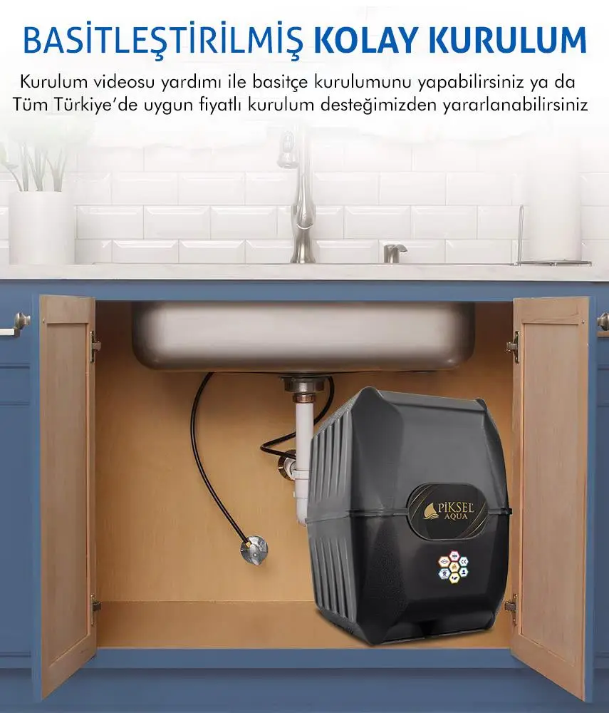 Piksel Aqua 10 Aşamalı Vontron Membranlı Multimineralli Su Arıtma Cihazı Piksel Aqua 10 Aşamalı Vontron Membranlı Multimineralli Su Arıtma Cihazı
